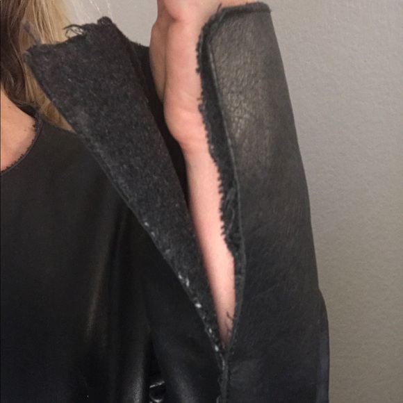 BCBG Corseted Full Length Leather Trench Coat - Picture 7 of 13